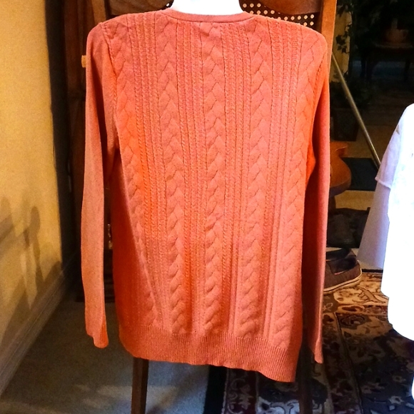 FINAL - Talbot's Orange Sweater Size Medium - Picture 2 of 4